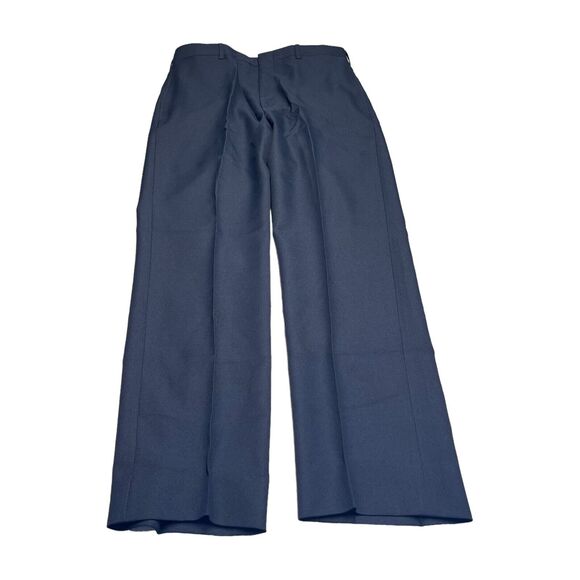 Spartacus Dress Pants Men's 33 Short Navy Blue 100% Polyester Mid-Rise Formal